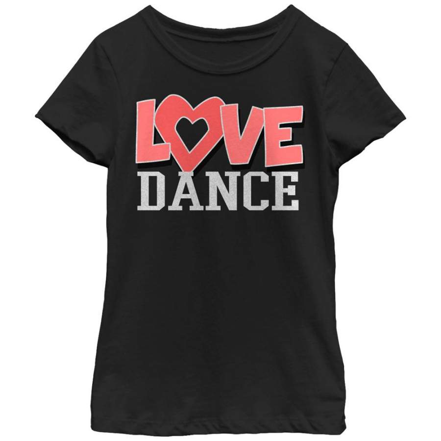 CHIN UP Girl’s Love Dance  T Shirt Black