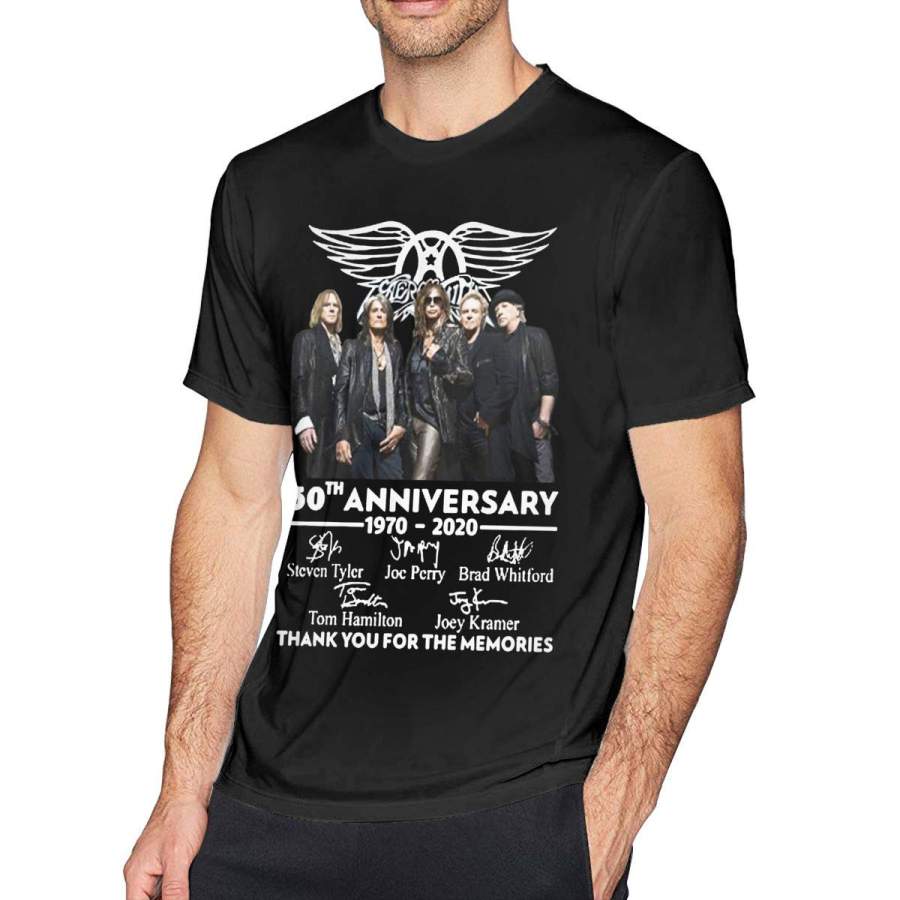 XLH.FXH Mens Thank You for The Memories Aerosmith 50TH Anniversary T-Shirt