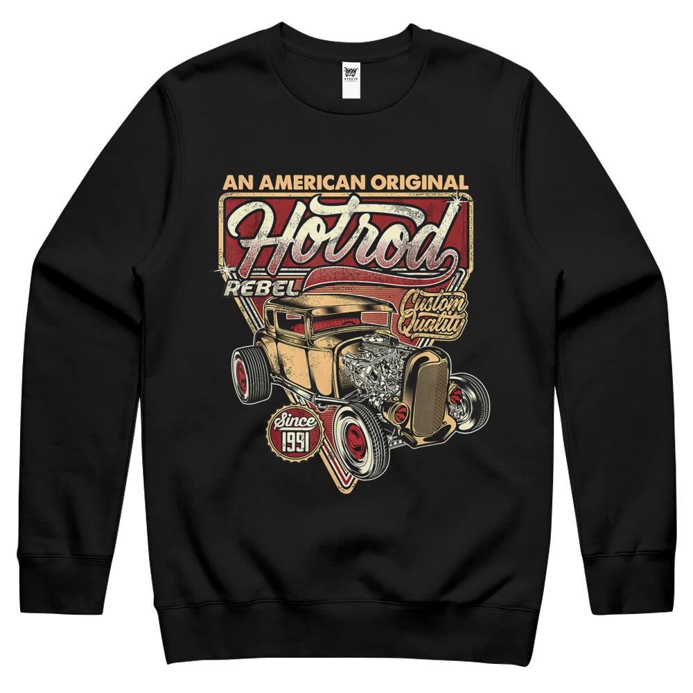 Vintage Hot Rod Old School Speed And Power Shirt For Men Crewneck Sweatshirt