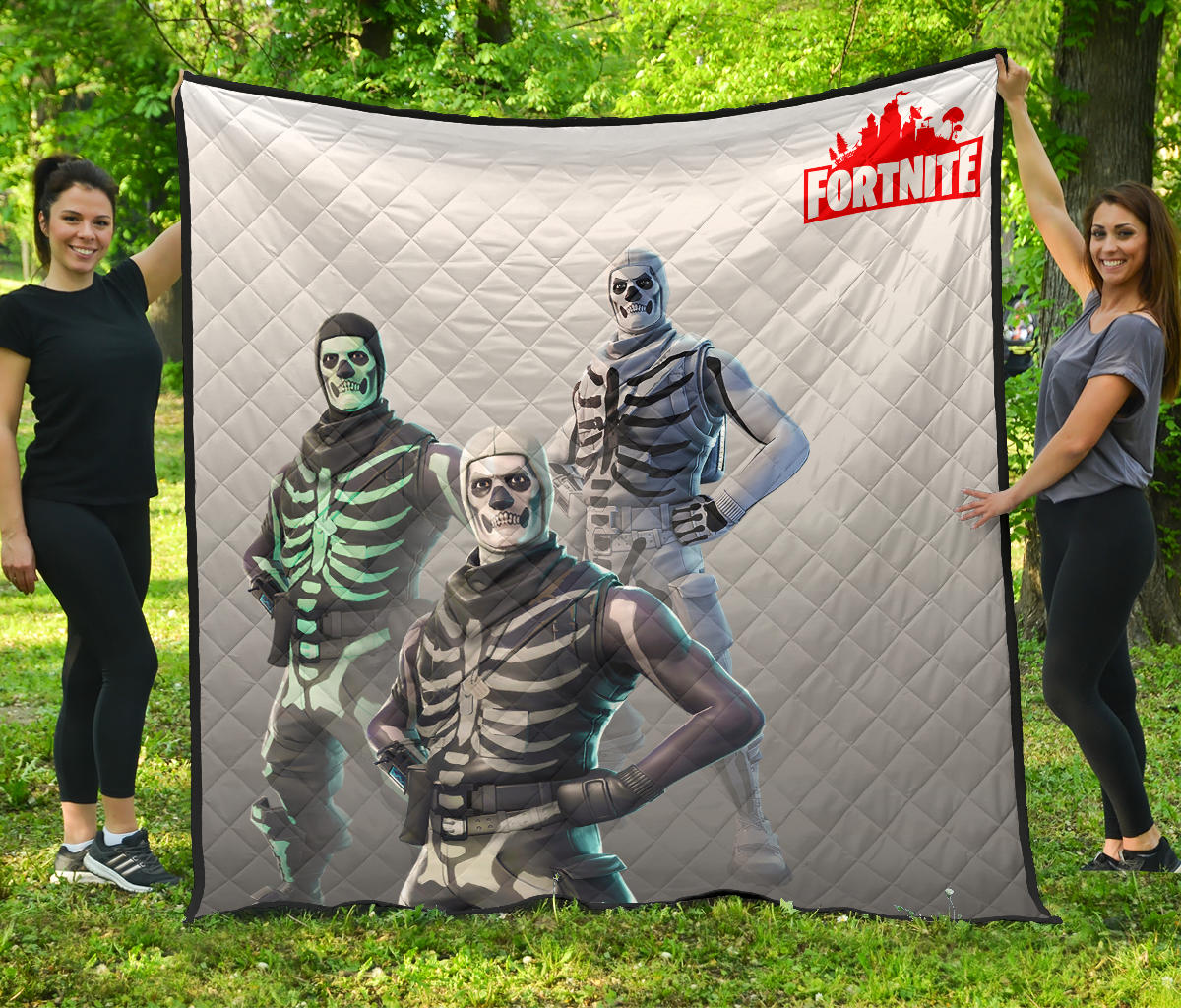 Fortnite Game Premium Quilt – Skull Trooper Return Skin Outfit Quilt Blanket