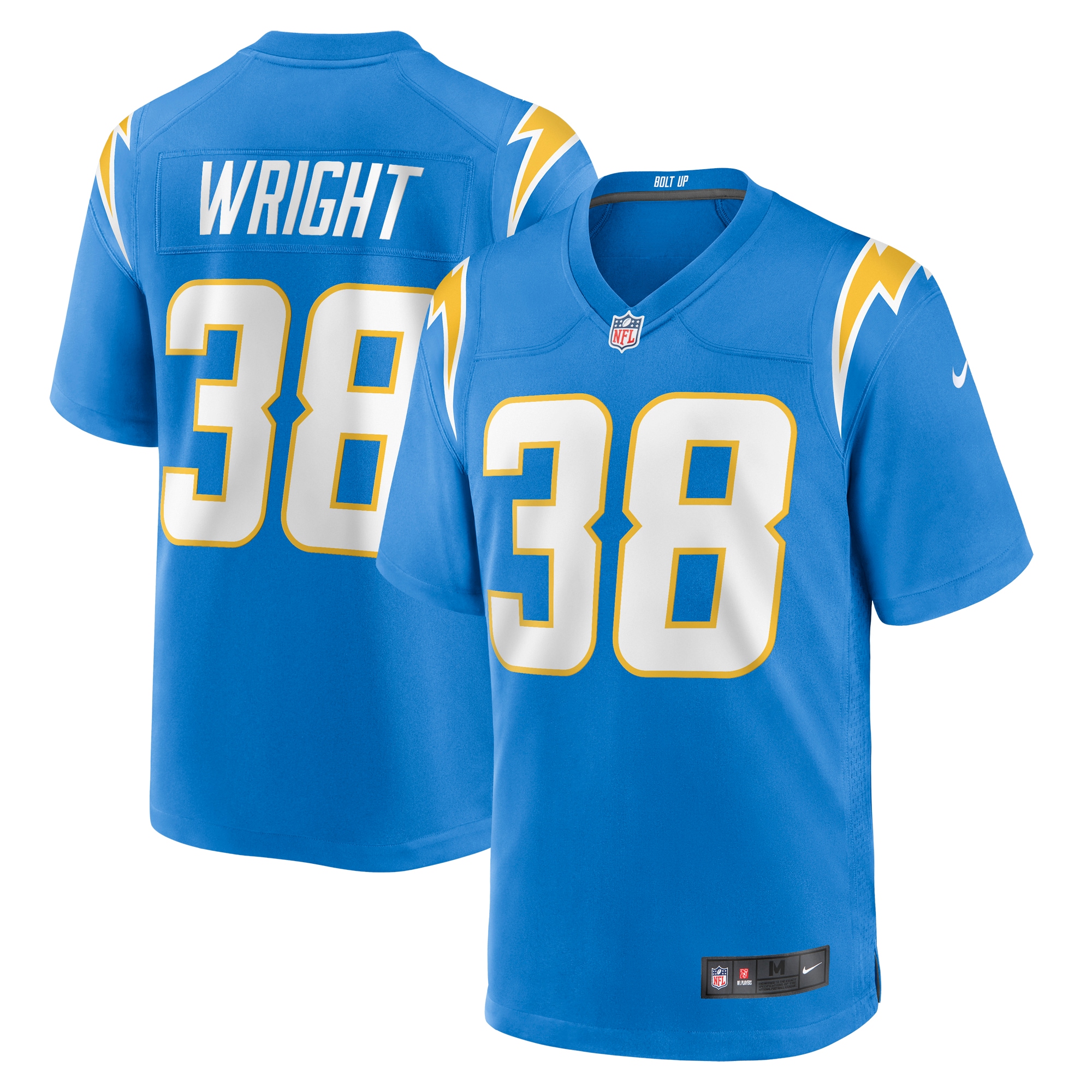 Milton Wright Los Angeles Chargers Game Jersey – Powder Blue