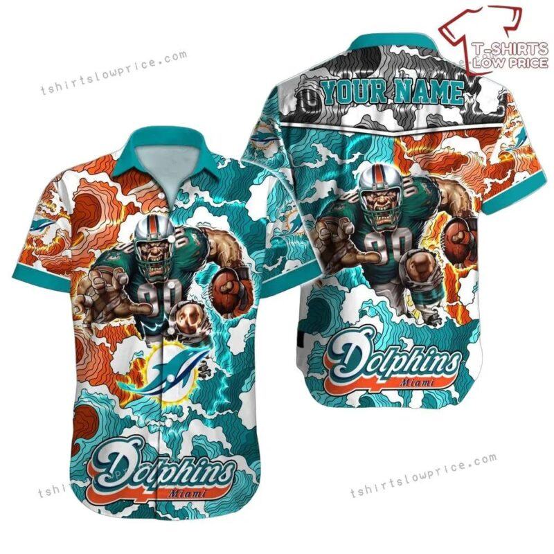 Miami Dolphins Hawaiian Shirt Nfl Football 3D Print Personalized Aloha Hawaiian Shirt