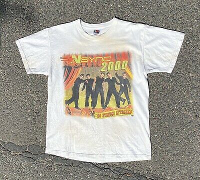 Vintage 2000 Nsync No Strings Attached Tour Band T Shirt   Rare 3697