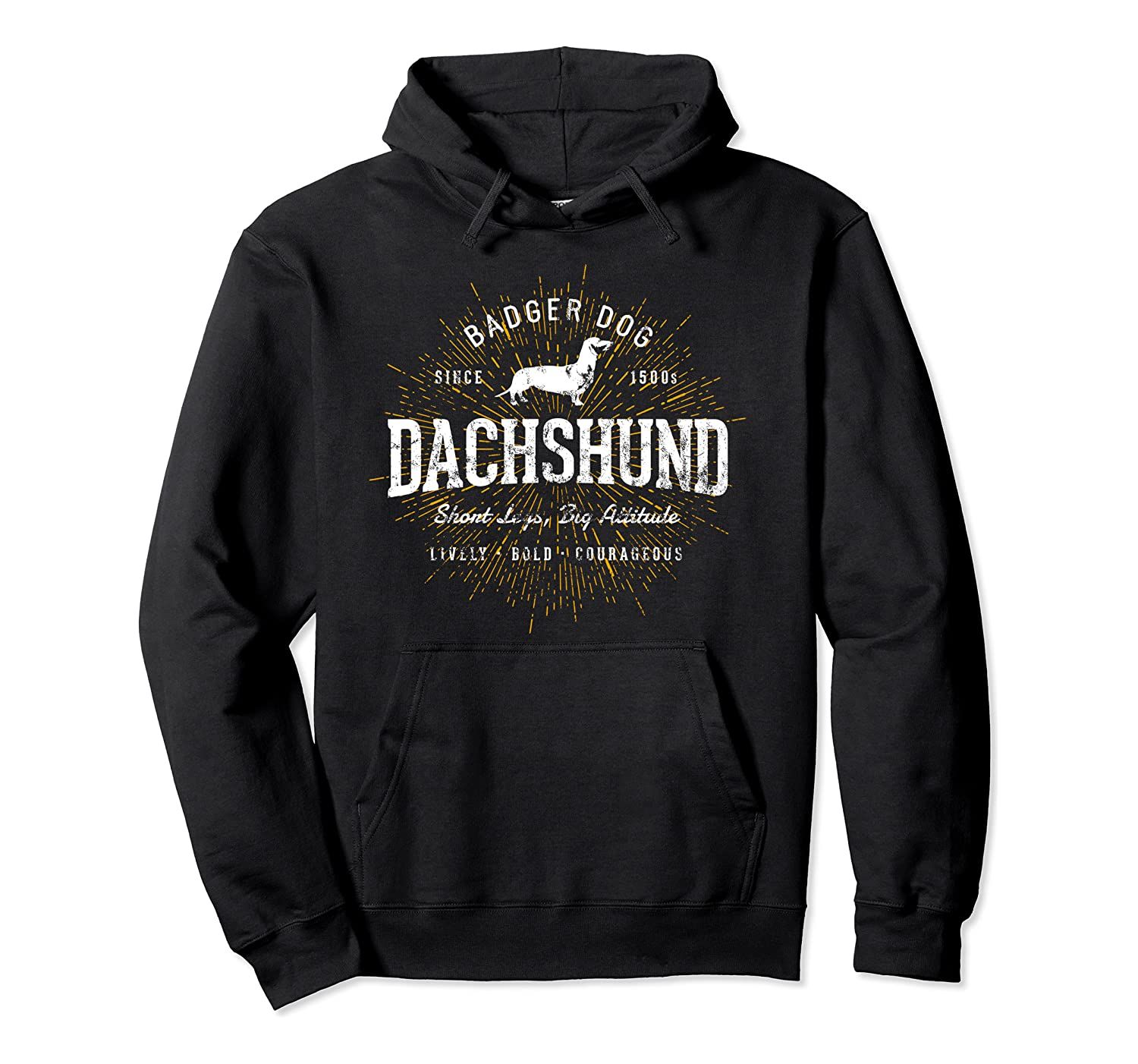 Vintage Style Retro Dachshund Pullover Hoodie, T-Shirt, Sweatshirt