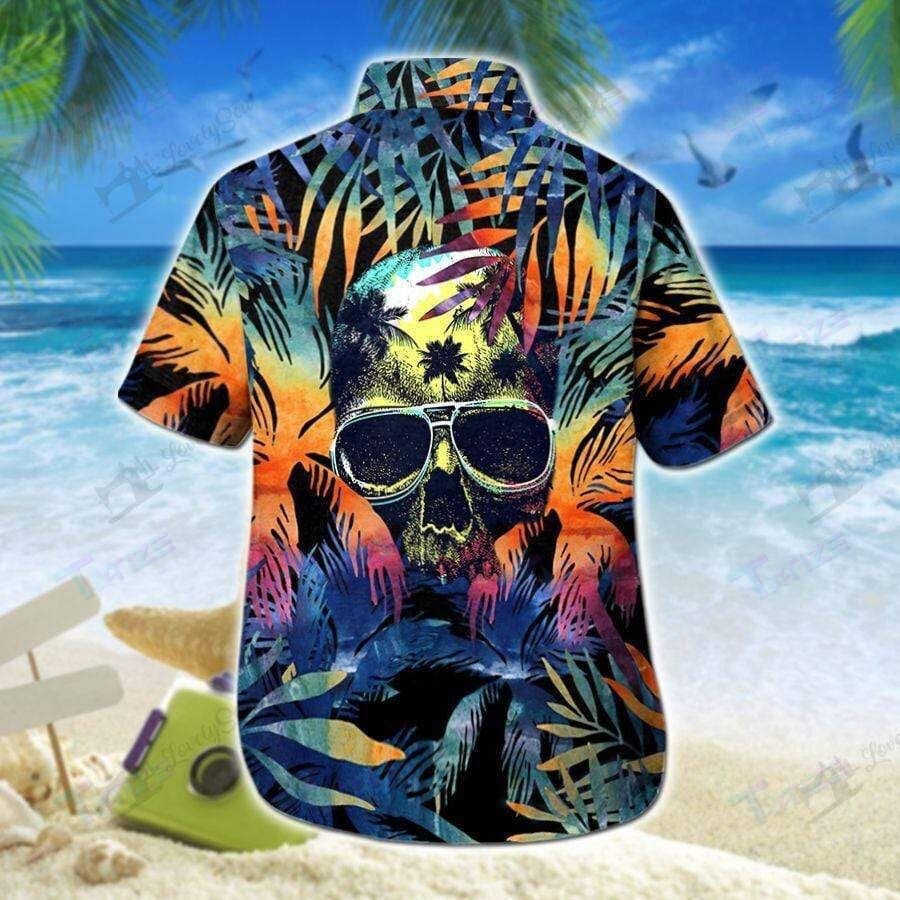 Skull Flower Leaves All Over Printed Hawaiian Shirt Size S – 5Xl