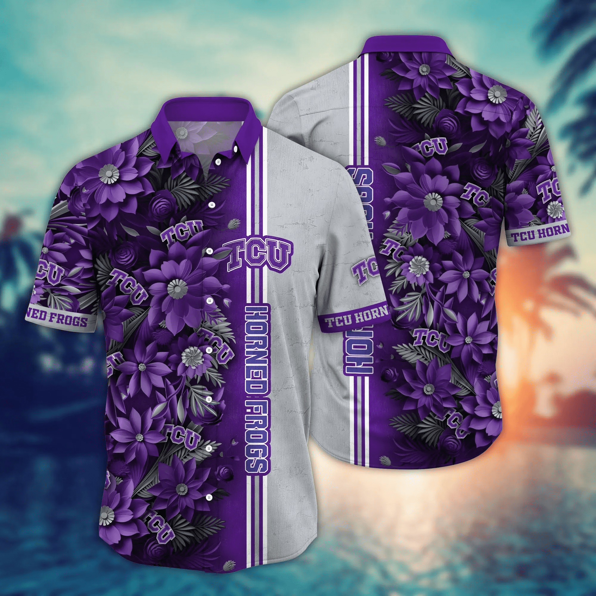 Tcu Horned Frogs NCAA Hawaiian Shirt Custom Ice-Cold Drinks Aloha Shirt