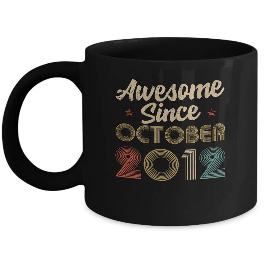 Awesome Since October 2012 Vintage 8th Birthday Gifts Youth Mug