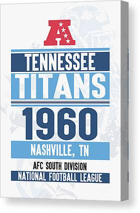 Tennessee Titans Team Poster 11 Joe Hamilton Canvas Print