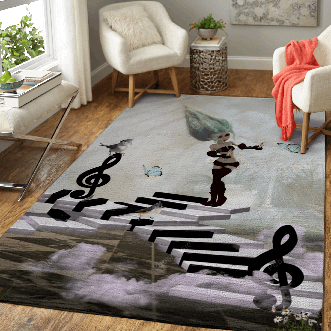 Dancing on a piano – Music Art For Fans Area Rug Carpet