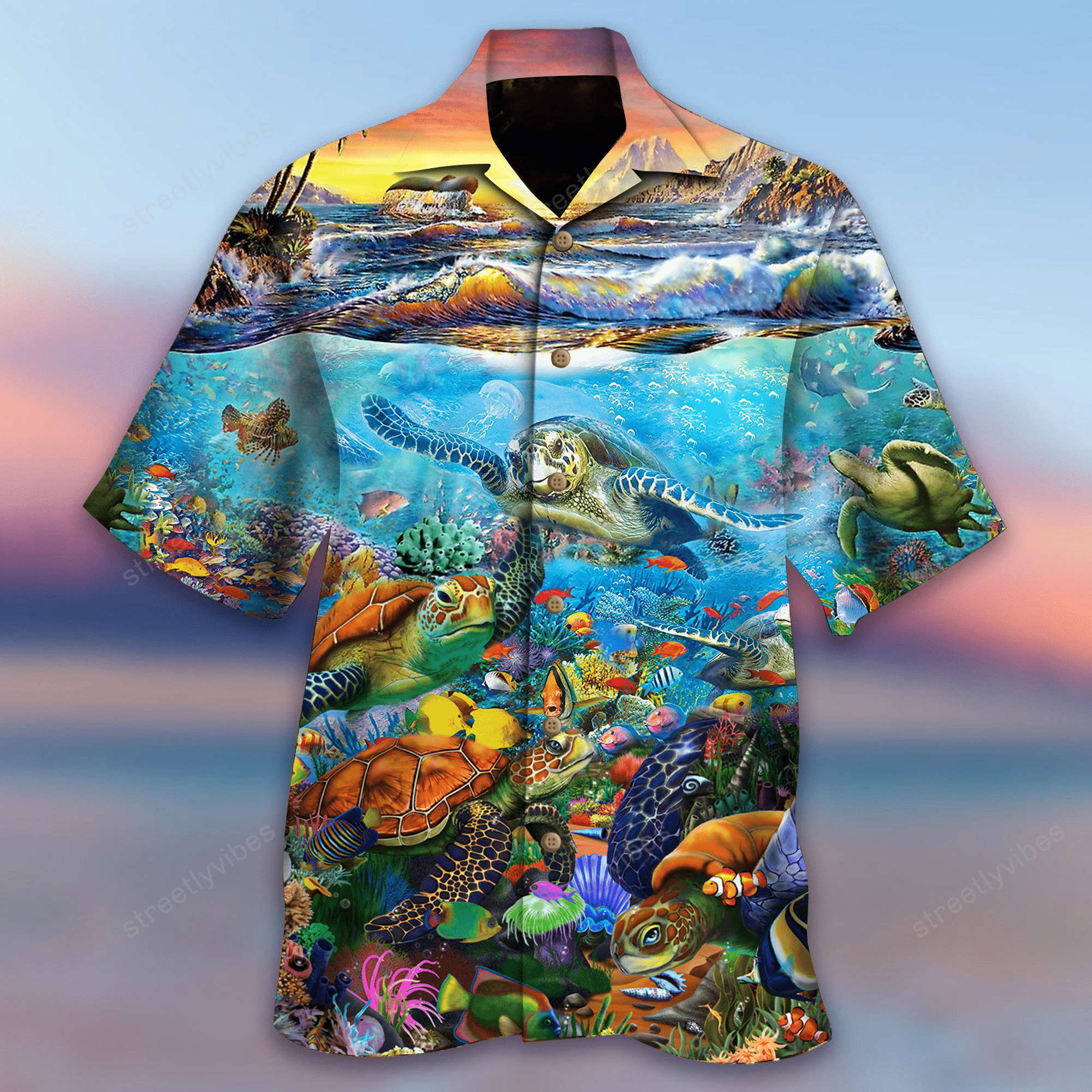 Sea Turtle Underwater Hawaii Shirt Hawaii For Hawaii Aloha Ha71036