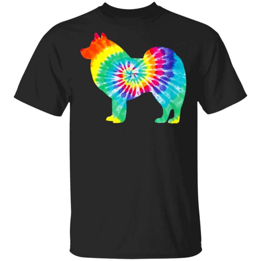 Tie Dye American Eskimo  Hippie Dog Mom Retro Gift TShirt