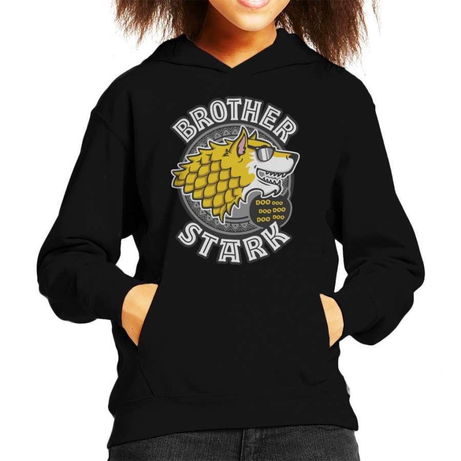 Brother Stark Baby Shark Family Game Of Thrones Kid’s Hooded Sweatshirt