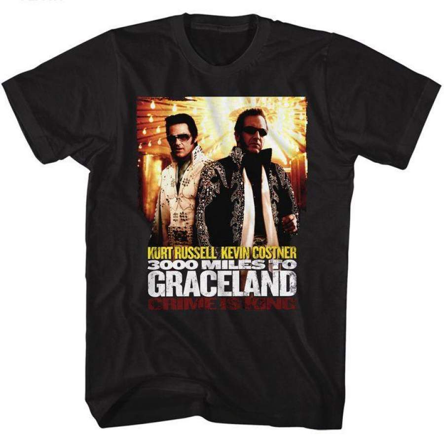 3000 Miles To Graceland Kurt Russell Kevin Costner Mens Tall T Shirt Black