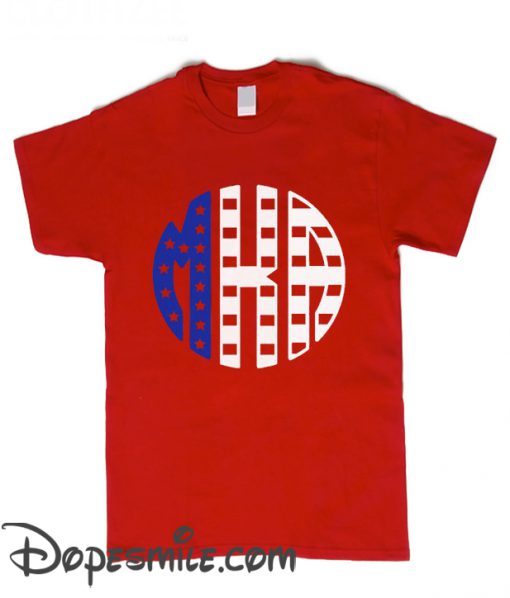 Monogram 4th of July cool T Shirt