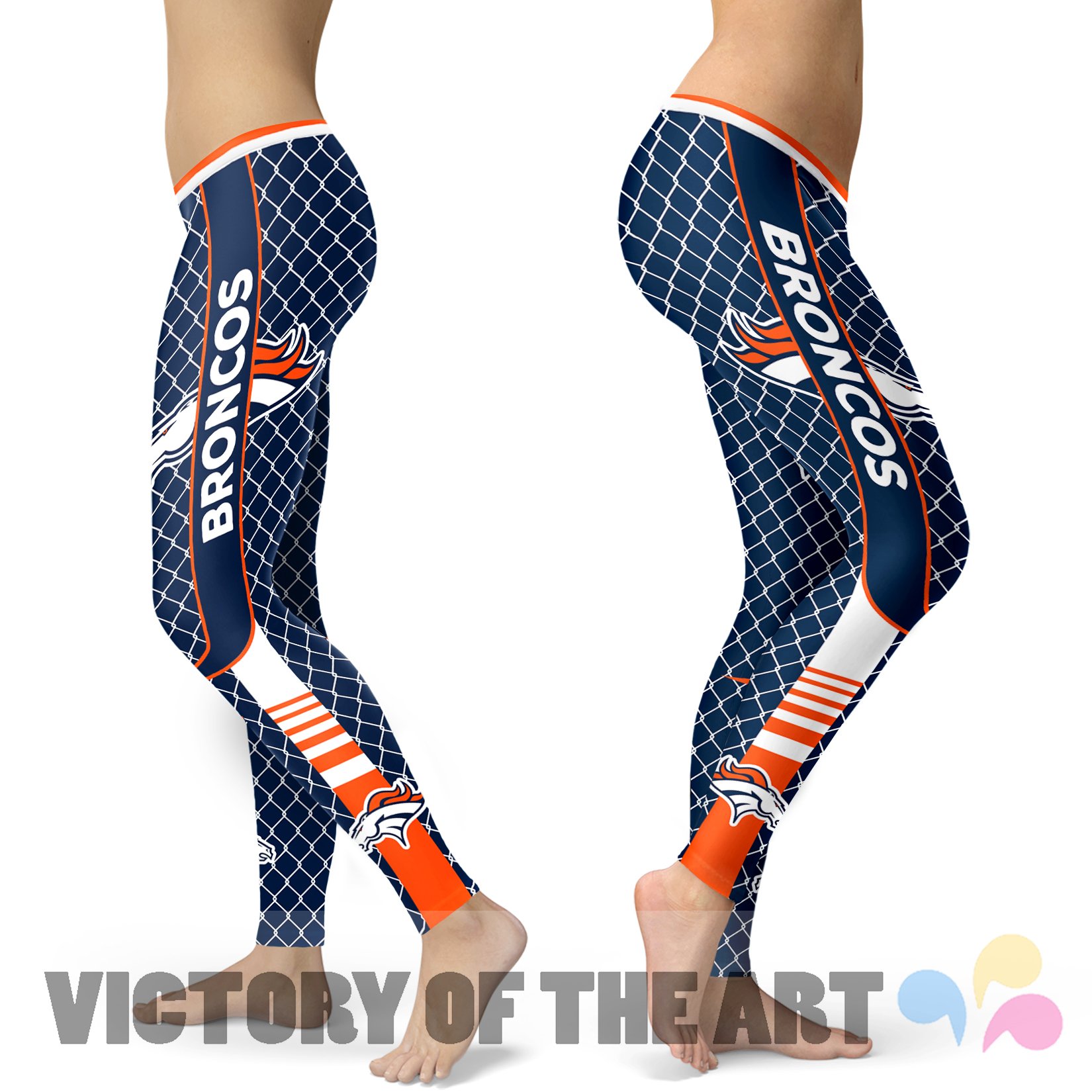 Amazing Line Circle Stylish Fashion Denver Broncos Leggings