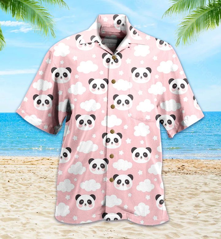 Panda Pink 3D Hawaiian Shirt