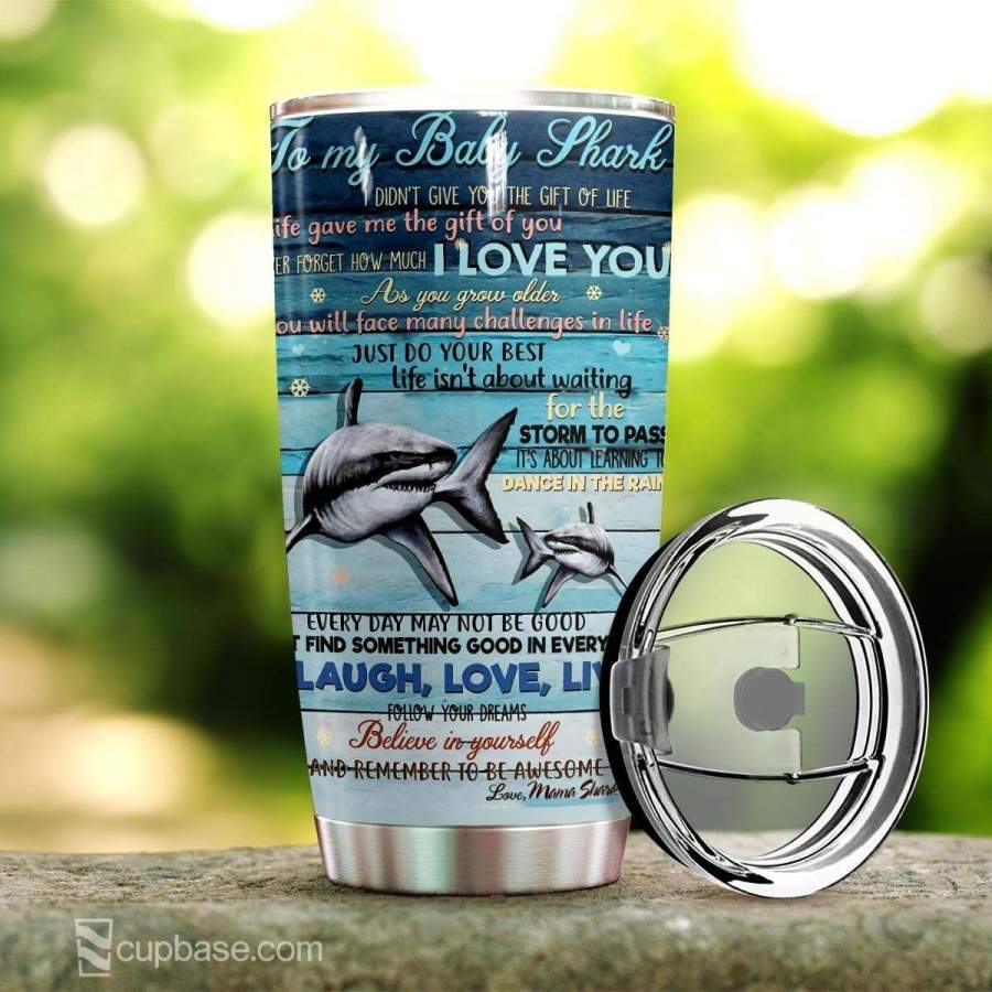 Shark Mamto Baby Shark  Insulated Stainless Steel Tumbler Cup