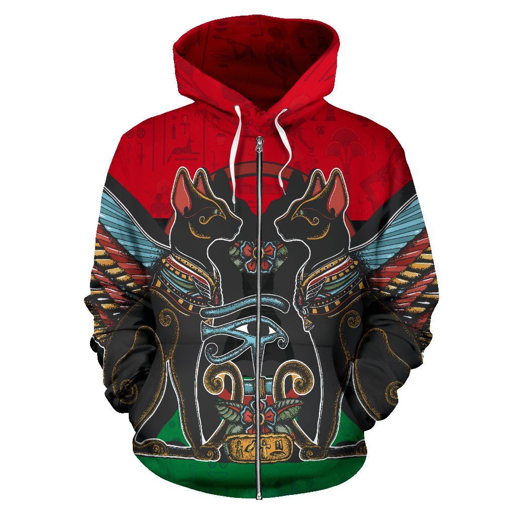 Unisex Pan African 3D Zip Hoodie All Over Print