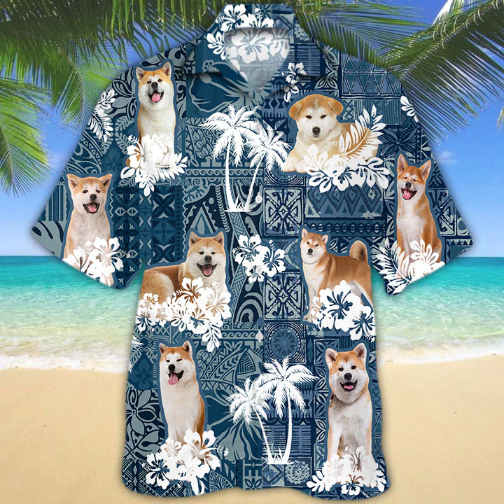 Akita Hawaii Dog Hawaii Shirt Short Sleeve Hawaii Aloha Ha99554