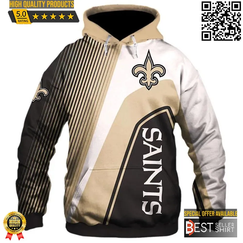 New Orleans Saints Logo Jersey 3D Hoodie 3D