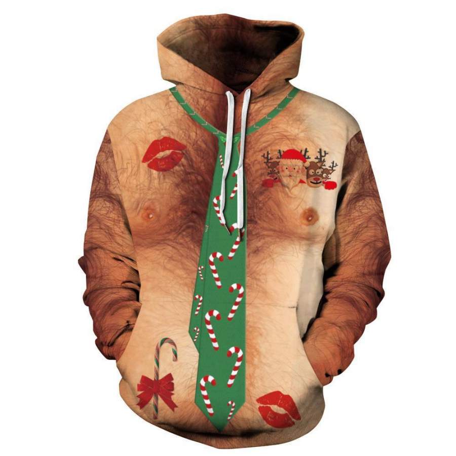 Ugly Christmas Print Hoodie – 3D All Over Printed – VF24