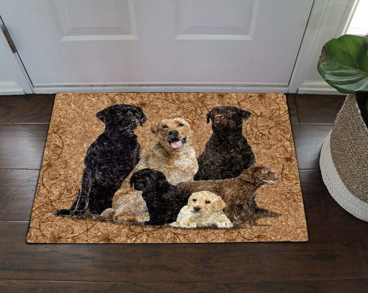 Apayprints – Labrador Retriever Family 3D All Over Printed Doormat