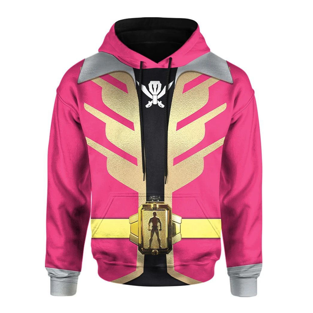 3D Power Rangers Super Megaforce Pink Ranger Cosplay Custom Hoodie