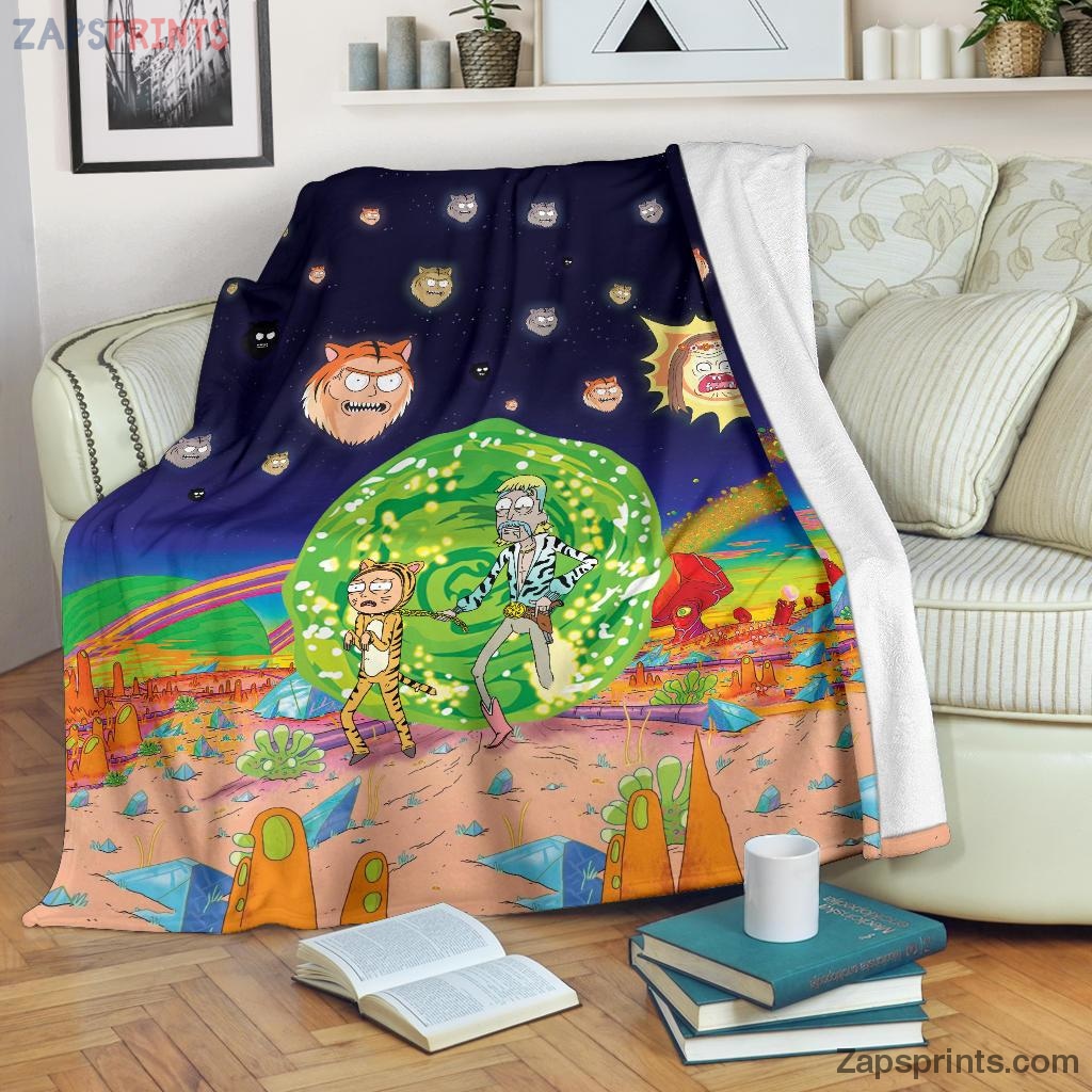 Trippy Morty Joe Exotic Blanket