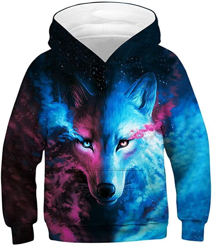 Wolf Hoodie 3D Animal Galaxy Print Style 1