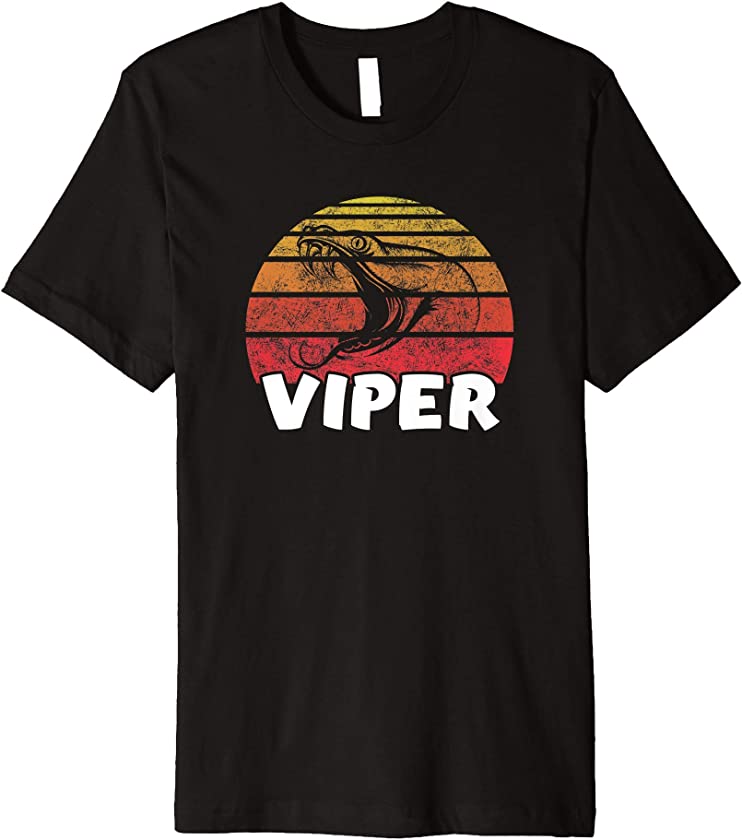 Vintage Viper Snake Design Premium T-Shirt