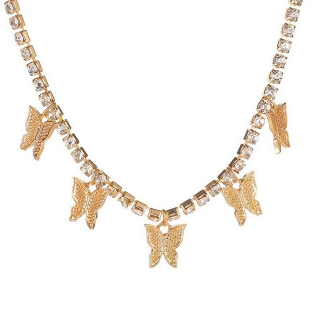 Non-Fading Stainless Steel Animal Butterfly Star Gold Necklace