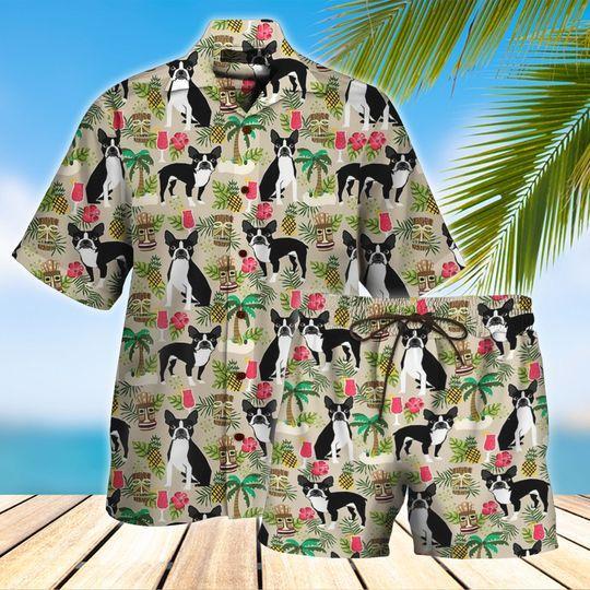 Boston Terrier Hawaii Shirt And Short Ha87389