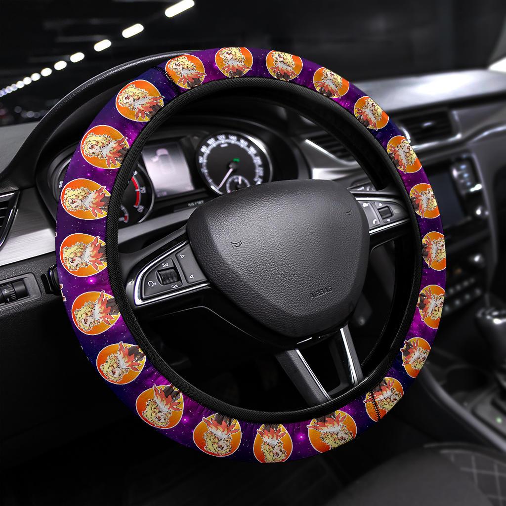 Rengoku Kyojuro Demon Slayer Anime Premium Custom Car Steering Wheel Cover