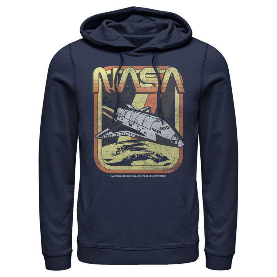 NASA Men’s Retro Rocket Poster  Lightweight Hoodie