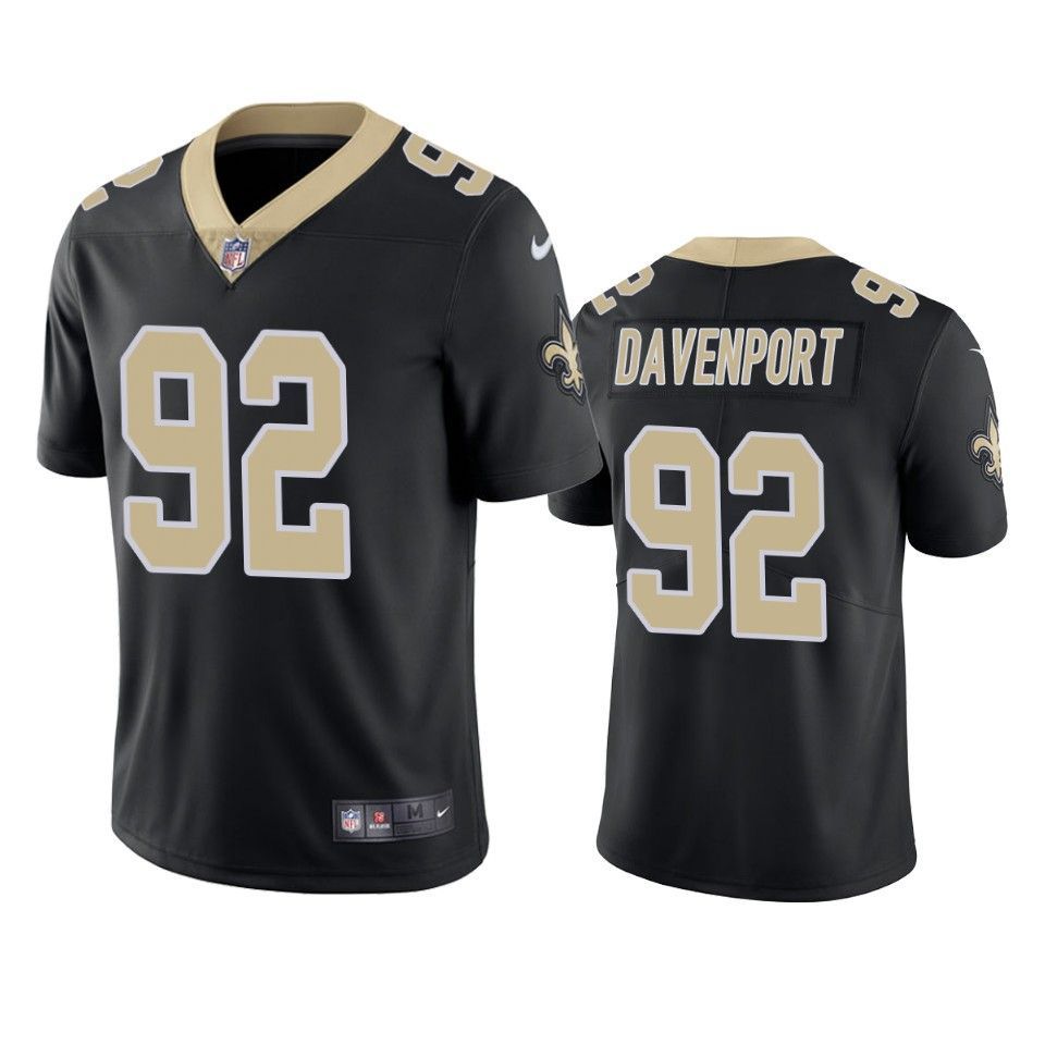 New Orleans Saints Marcus Davenport Vapor Untouchable Limited Black Mens Jersey