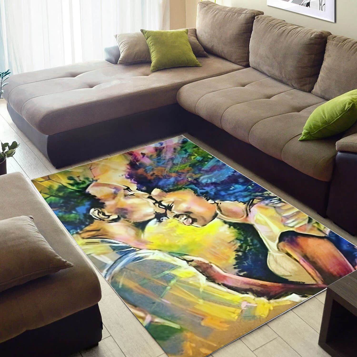 Afrocentric Area Rugs Beautiful Melanin Poppin Girl African American Print Rug Modern African Themed Living Room WBG07426