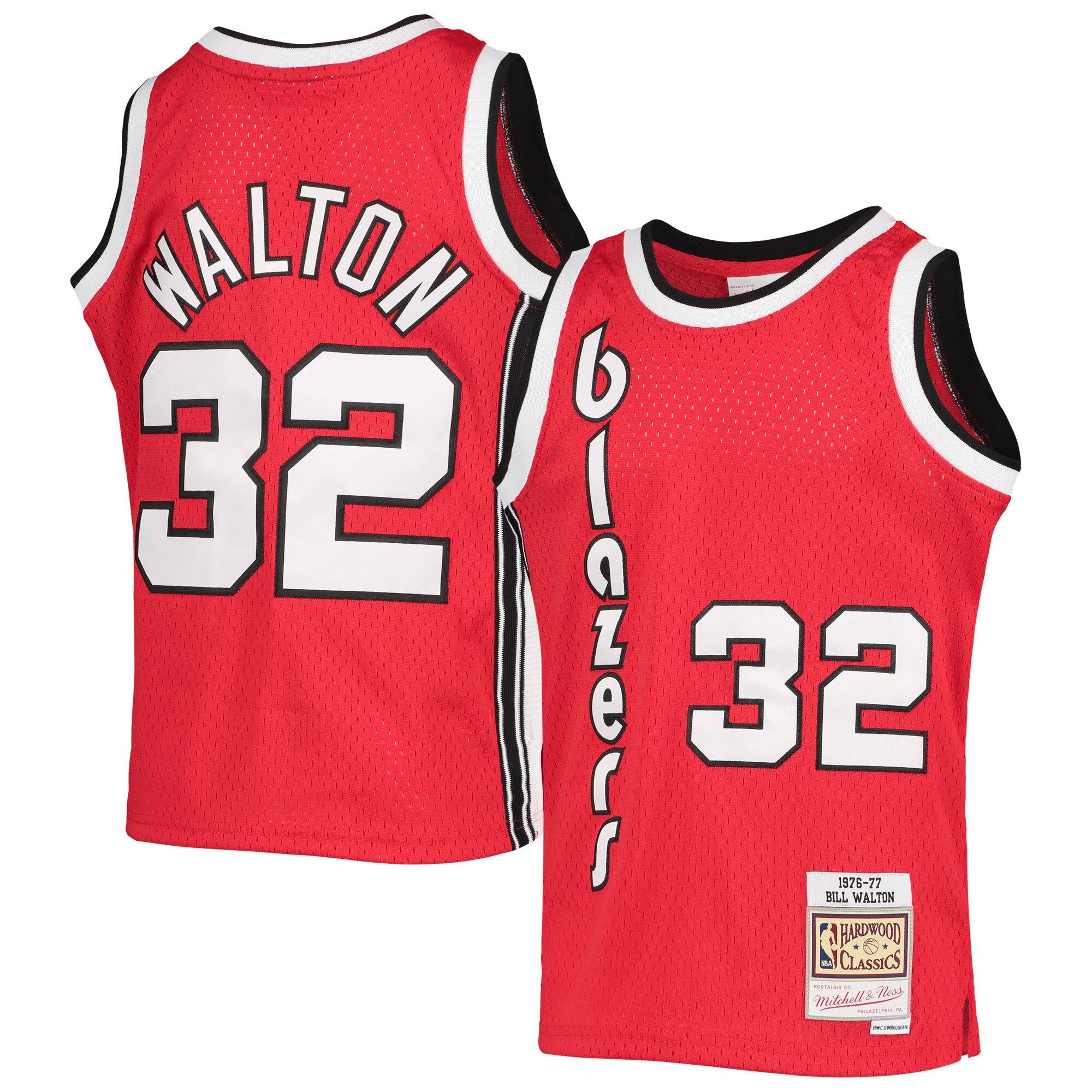 Bill Walton Portland Trail Blazers Mitchell & Ness 1976-77 Hardwood Classics Swingman Jersey – Black NBA