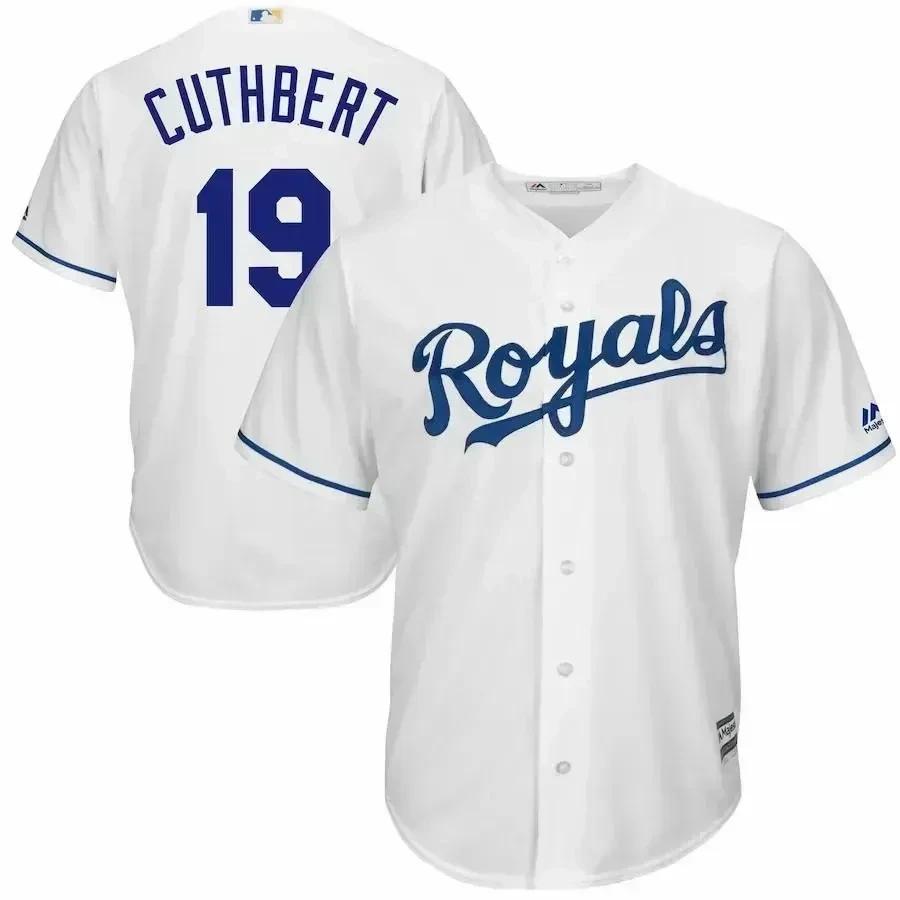 Cheslor Cuthbert Kansas City Royals Home Cool Base Player Jersey – White Color