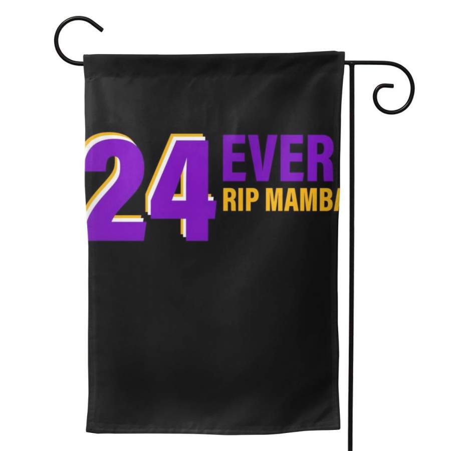 2 Pcs Garden Flag 24 Ever RIP Mamba Horizontal Poster 12.5″x18″ -Mothers Day, Birthday Gifts for Mom, Dad, Wife, Husband, Daughters, Grandma, Friends