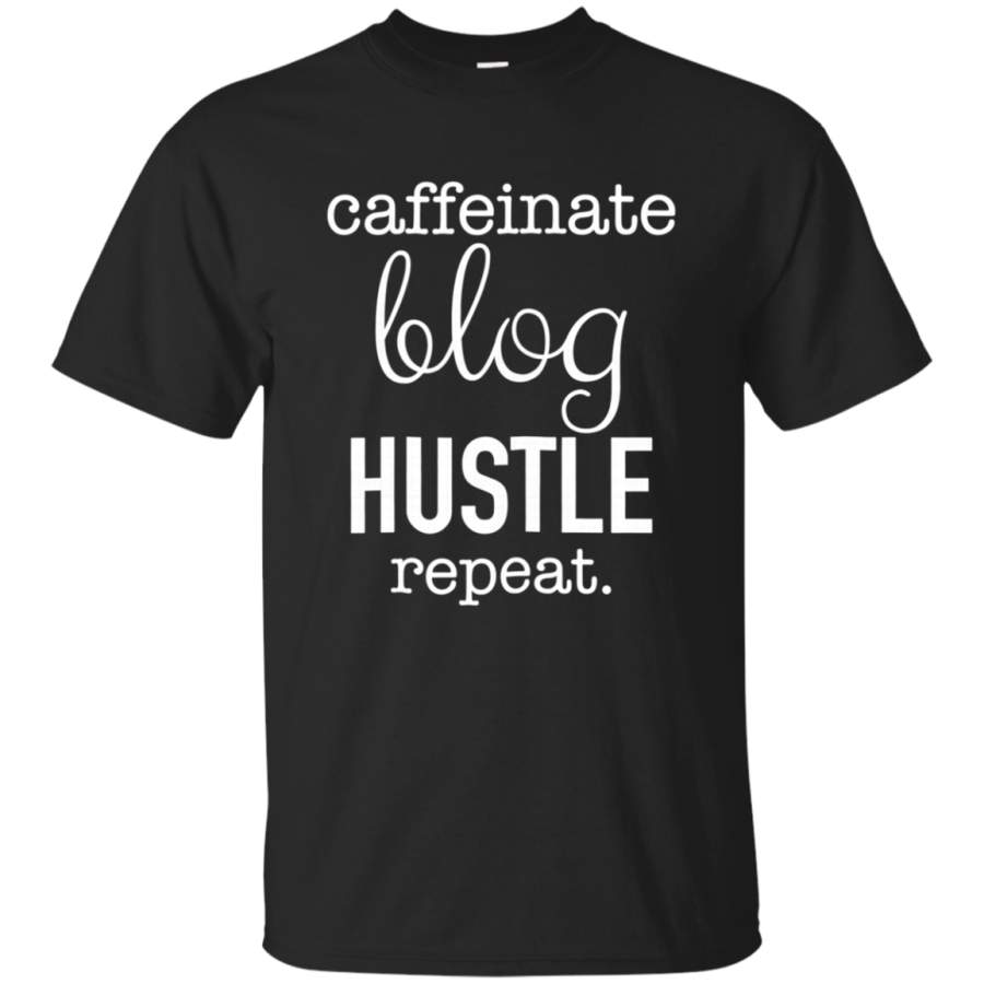 AGR Caffeinated Blog Hustle Repeat T-Shirt