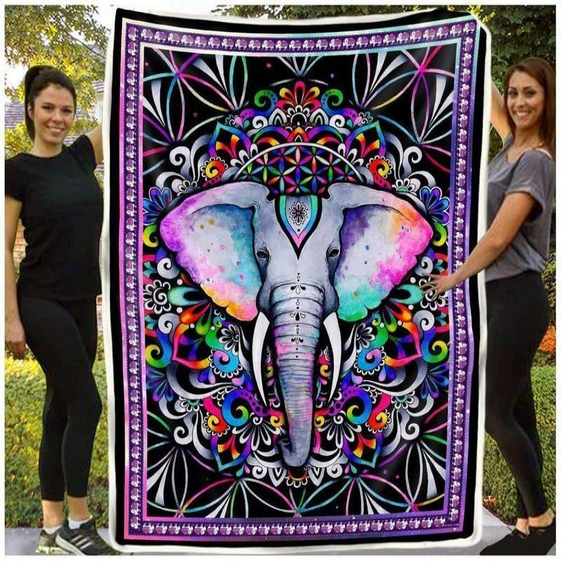 Hippie Elephant CLA1712524F Sherpa Fleece Blanket