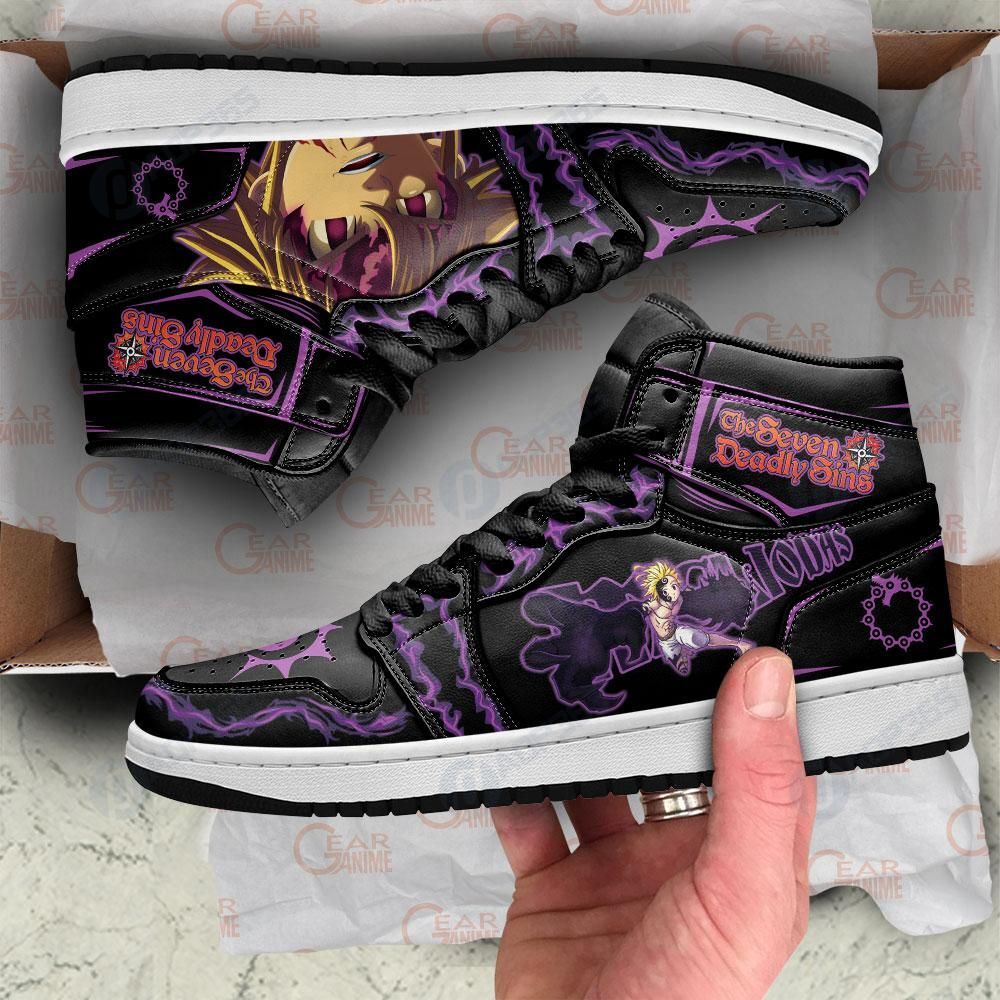 Meliodas Demon Sneakers Seven Deadly Sins Anime Shoes Mn10 Air Jordan 13 Shoes Hajd2403523