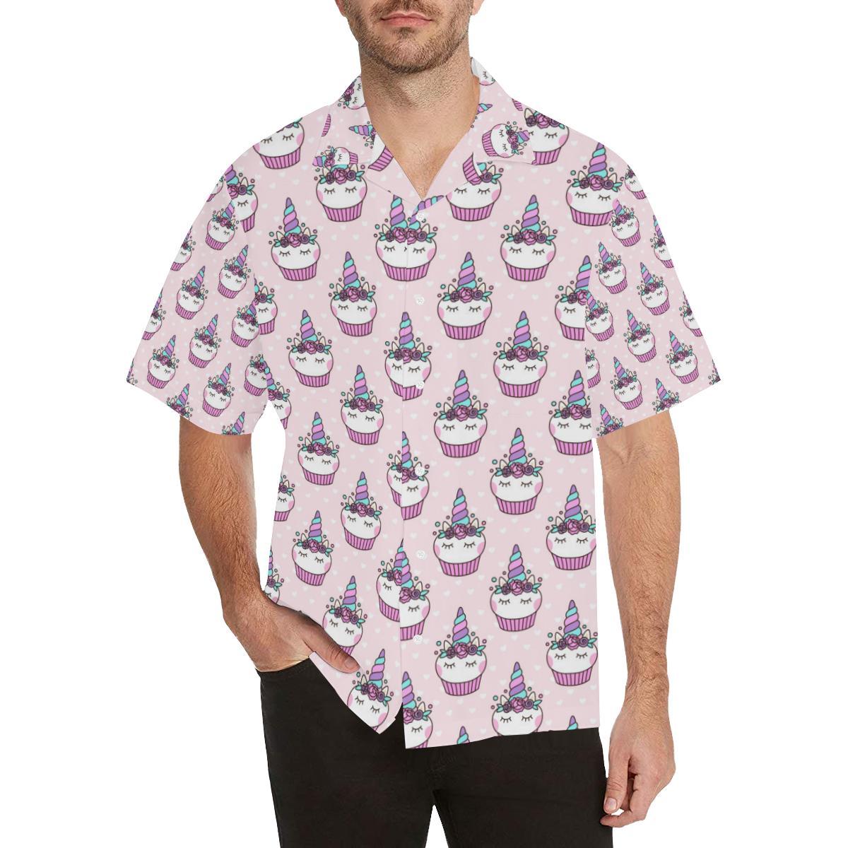 Cupcakes Unicorn Print Pattern Hawaii Lover Hawaii Shirt For Men Women Ha88751