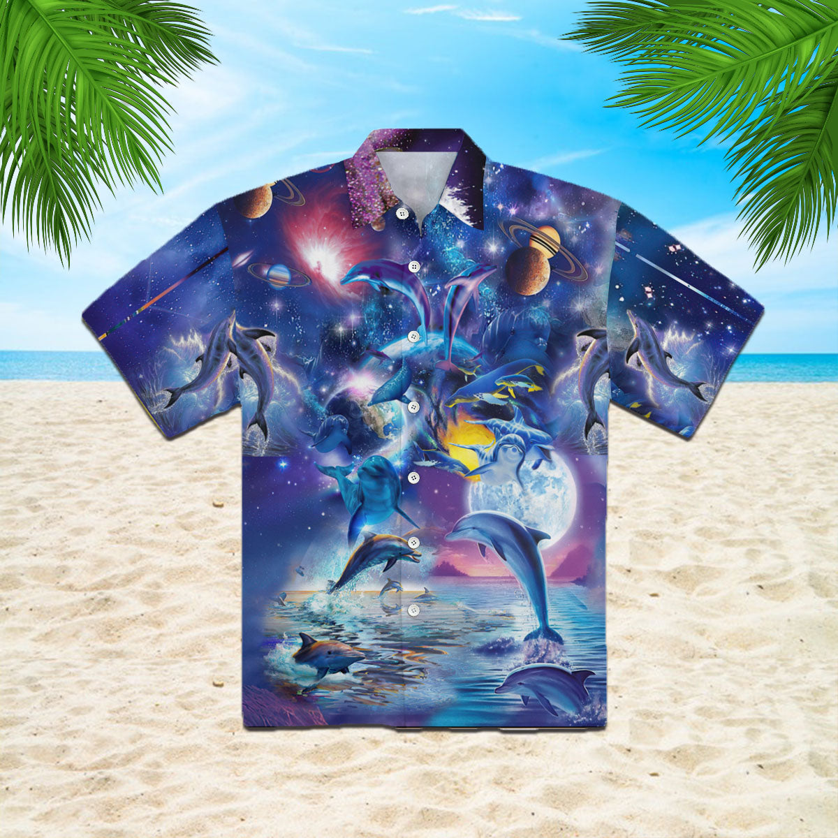 Oragontee Dolphin In Universe Space Hawaiian Shirt | For Men & Women | Adult | Wt1211