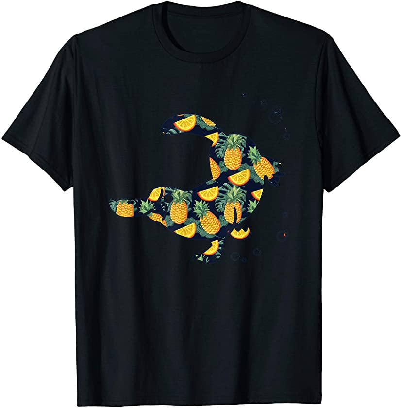 Pineapple Hawaiian Platypus Women Men Print Animal Girl Gift T-Shirt