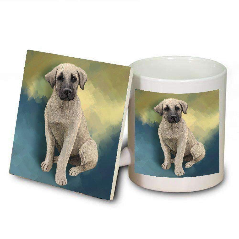 Anatolian Shepherd Puppy Dog Mug And Coaster Set