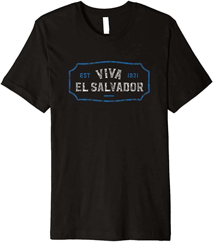 Viva El Salvador Independence Day Vintage Distressed Design Premium T-Shirt