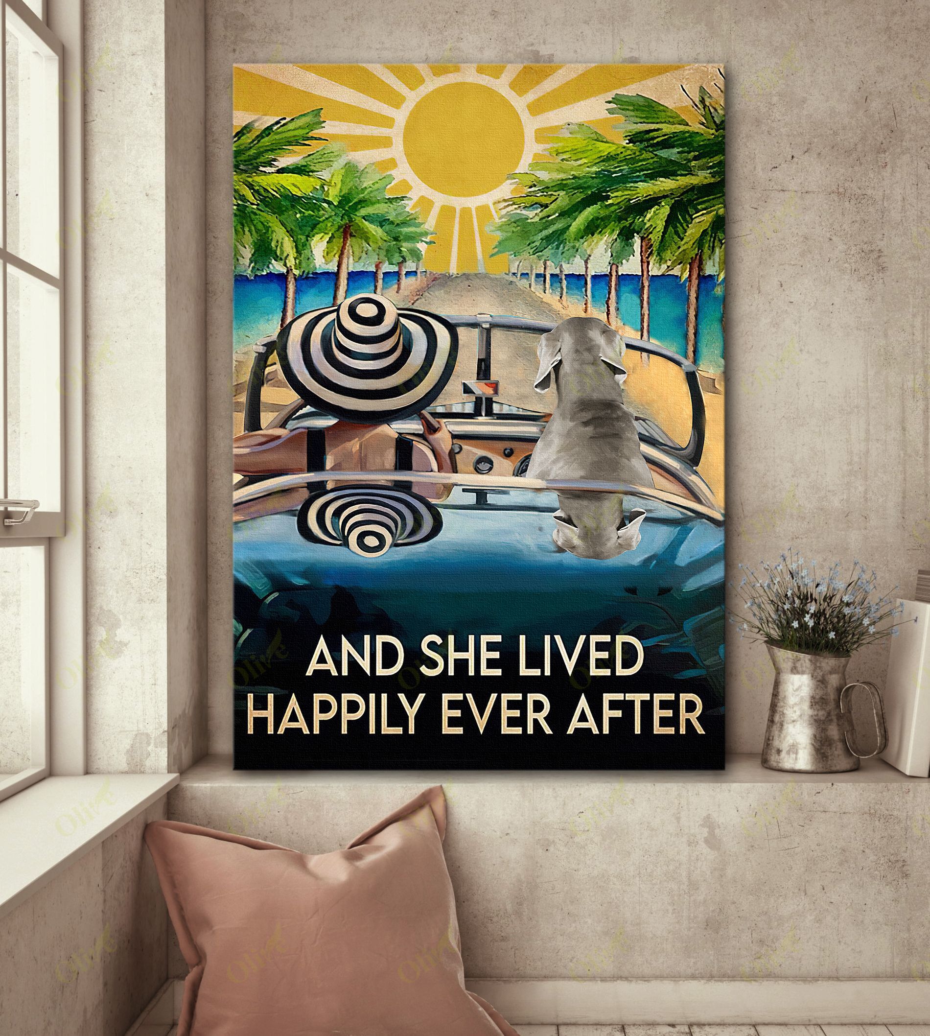 Pit Bull – Happily Ever After Canvas And Poster | Wall Decor Visual Art