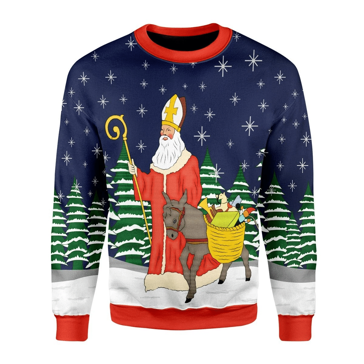 Saint Nicholas Ugly Christmas Sweater | For Men & Women | Adult | Us6019