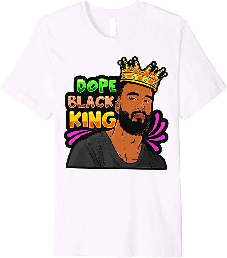 Dope Black King Husband Dad Father Man Melanin Men Boy Boys Premium T-Shirt